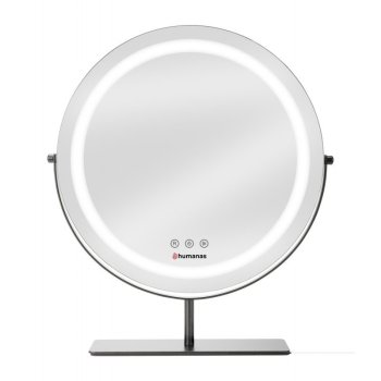 Косметическое зеркало Humanas HS-HM Scarlet с LED-подсветкой, черное