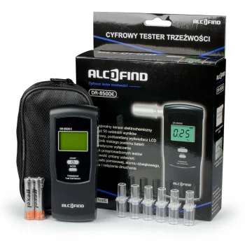 Alcofind DA-8500E Electrochemical Breathalyzer + Mouthpieces
