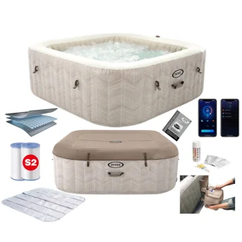 Intex 28472 Inflatable Hot Tub SPA, 6-Person, 196x71 cm