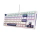 Machenike K500B-B87 Wired Mechanical Gaming Keyboard, Red Switch, White