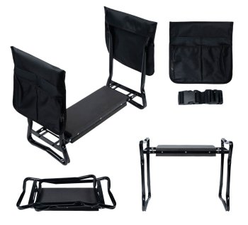Folding Garden Kneeler and Stool with Tool Belt & 2 Pouches