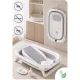 Nukido Nk-279 Foldable Baby Bathtub with Thermometer and Insert, White-Grey
