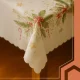 Ruhhy 00026378 Christmas Tablecloth, 140x220 cm, White