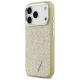 Guess Glitter Triangle Logo MagSafe Phone Case Cover iPhone 17 Pro - Gold