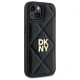 DKNY Quilted Stack Logo Case for iPhone 14, Black
