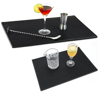Silicone Dish Drying Mat 45x30 cm, black