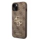 Guess 4G Big Metal Logo Case for iPhone 15, Brown