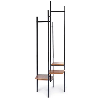 Standing Clothes Rack with Shelves Garment Organizer ModernHome