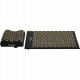 4Fizjo ERGO Acupressure Acupuncture Massage Mat Set with Pillow, 68x42 cm, Black/Gold