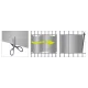 Fence Strip TENAX FLEXI 2.05 x 0.19 m (1000 g/m²), Green