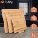 Bamboo Cutting Board Set Ruhhy 3 Piece with Stand for Kitchen