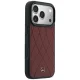 Mercedes Leather Crossed Lines MagSafe Case for iPhone 17 / 18 Pro Max - Burgundy