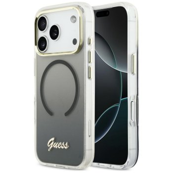 Guess IML Gradient Script Metal MagSafe Phone Case Cover iPhone 17 Pro Max - Black
