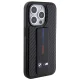 BMW iPhone 15 Pro Case Grip Stand Smooth & Carbon, Black