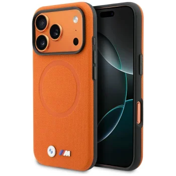 BMW M FW Metal Logo MagSafe Phone Case Cover iPhone 17 Pro Max - Orange
