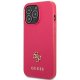 Apple iPhone 13 Pro 6.1\" Guess Saffiano 4G Small Metal Logo Case Cover, Pink