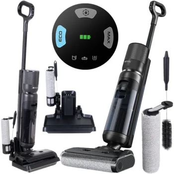 Ruhhy Lixo 24860 Cordless Wet Dry Vacuum and Mop with Self-Cleaning