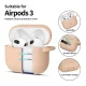 Tech-Protect Silicone Hook Case for Apple AirPods 3 with Carabiner, Beige