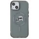 Чехол Karl Lagerfeld для iPhone 15 HC MagSafe IML Metal KC Heads, черный