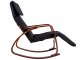 ModernHome Rocking Chair with Adjustable Footrest and Birch Wood Frame, Grey