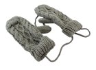 Mittens with Fleece Lining, Gray