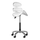 AM-880 Beauty Stool with Backrest, White