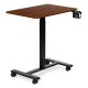 ModernHome Mobile Adjustable Height Desk 70x48 cm, Sit Stand Rolling Laptop Table