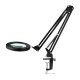 Glow 308 LED Magnifying Lamp with Table Clamp, Black