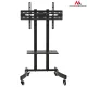 Maclean MC-739 Mobile TV Cart Floor Stand on Wheels 32-65\" up to 40kg