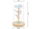 Eternal Rose in Glass Dome with LED Light and Wooden Base