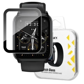 Wozinsky Watch Glass Hybrid Glass Screen Protector for Realme Watch 2 Pro, Black