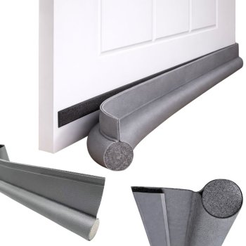 Self-Adhesive Door Draft Stopper, Noise Reduction, 96cm, Grey