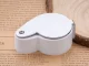 Jewelers Loupe 60x Magnifier with LED UV Light USB-C Foldable, Silver