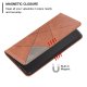 Xiaomi 13 Geometric Pattern Leather Stand Case Cover, Coffee