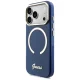 Guess IML Script Metal MagSafe Case for iPhone 17 Pro - Blue