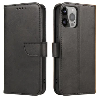 Magnet Case Flip Wallet Folio for Google Pixel 7 Pro, Black