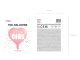 Foil Balloon \"It\'s a girl\", Heart, Pink, 45 cm