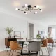 6-Arm Ceiling Lamp Chandelier ZD74F, Black