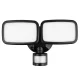 Maclean MCE524 B LED Wall Lamp with PIR Sensor, 20W, 1500lm, IP65, 4000K, Black