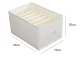 Clothes and Underwear Drawer Organizer, 9 Compartments, White