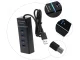 4-Port USB 3.0 Hub Adapter, Black