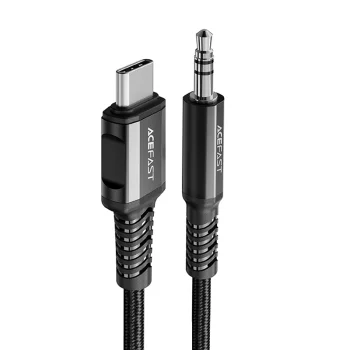 Acefast Audio Cable USB Type C to 3.5mm Mini Jack AUX 1.2m C1-08, Black