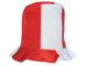 Polijas fana cepure cilindrs sporta spēlēm, balti sarkana