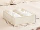 Bra and Underwear Organizer with 6 Compartments, White