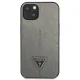 Guess Saffiano Triangle Logo Case for iPhone 14 Plus - Silver