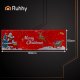 Ruhhy Christmas Rug 160x50 cm, Non-Slip, Red