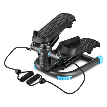 Dual-Function Twist and Step Stepper EvoStep X with Resistance Bands, Black/Blue