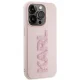 Karl Lagerfeld iPhone 15 Pro Max Case 3D Logo Glitter, Pink