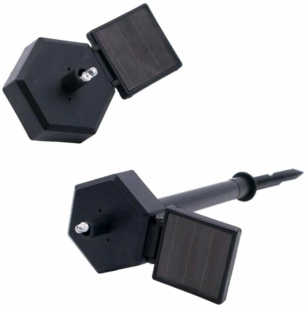 Solar garden LED owl lamp, brown (2)