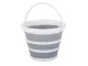 Collapsible Silicone Bucket, 10 L, Grey/White